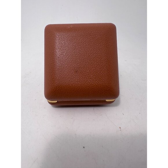 Vintage Equity Travel Alarm Clock Gold-Tone Case Brown Faux Leather Cover Fold U - Picture 4 of 9